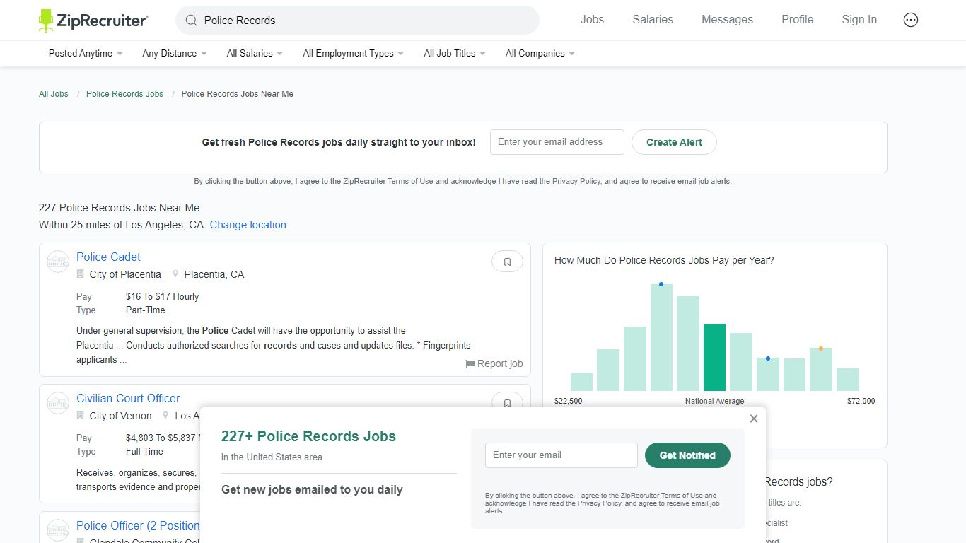 $37k-$66k Police Records Jobs Near Me (NOW HIRING) | ZipRecruiter