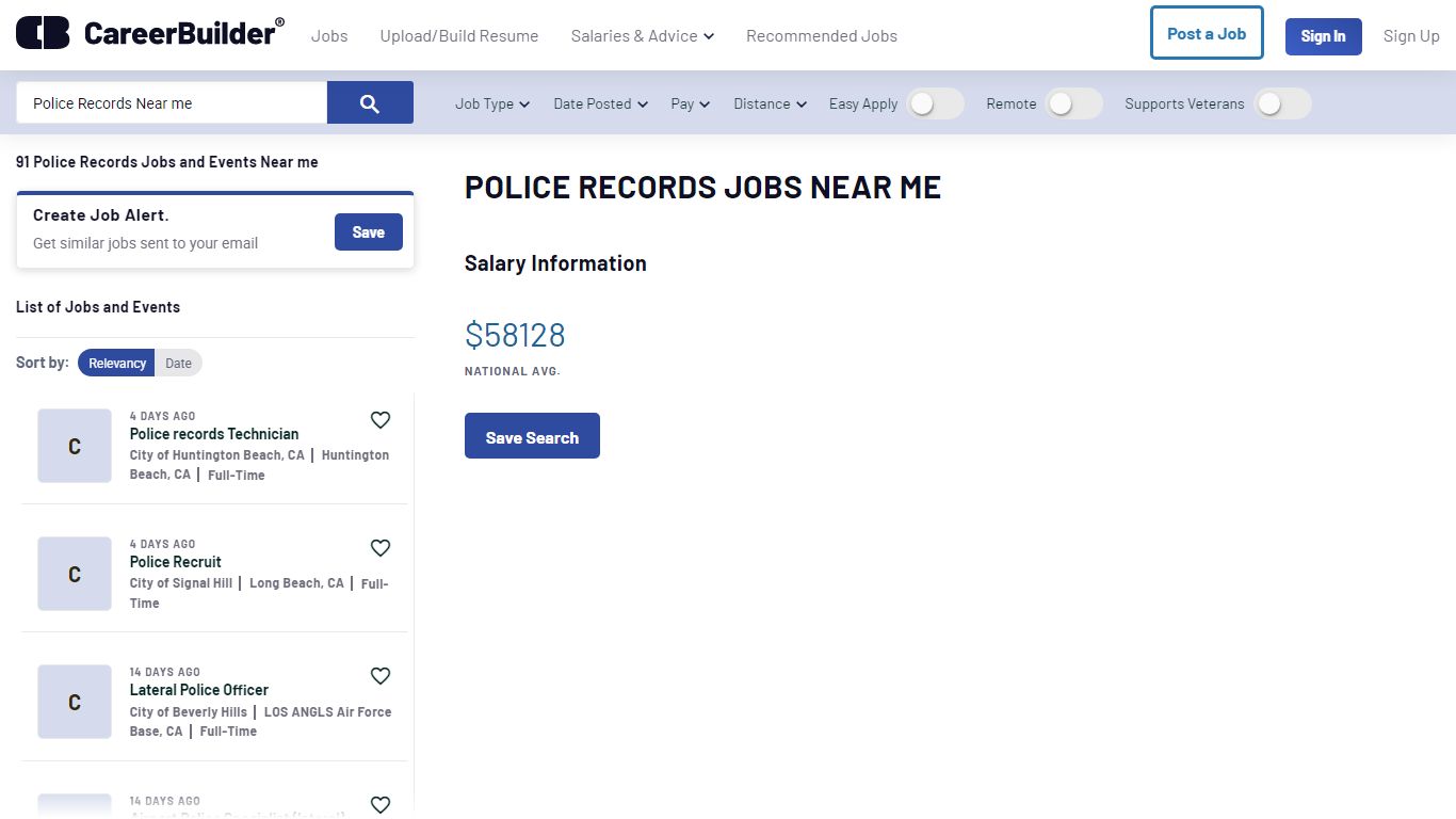 Police Records jobs near me | CareerBuilder