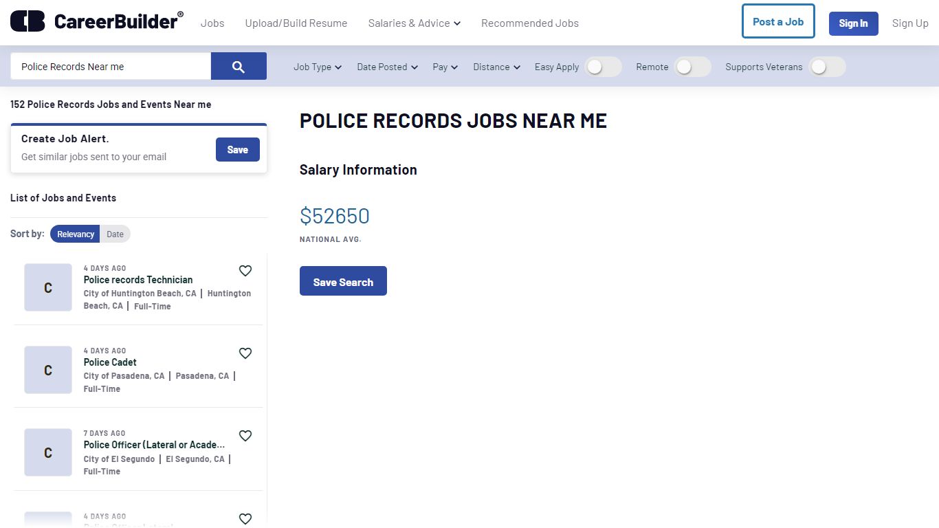 Police Records jobs near me | CareerBuilder