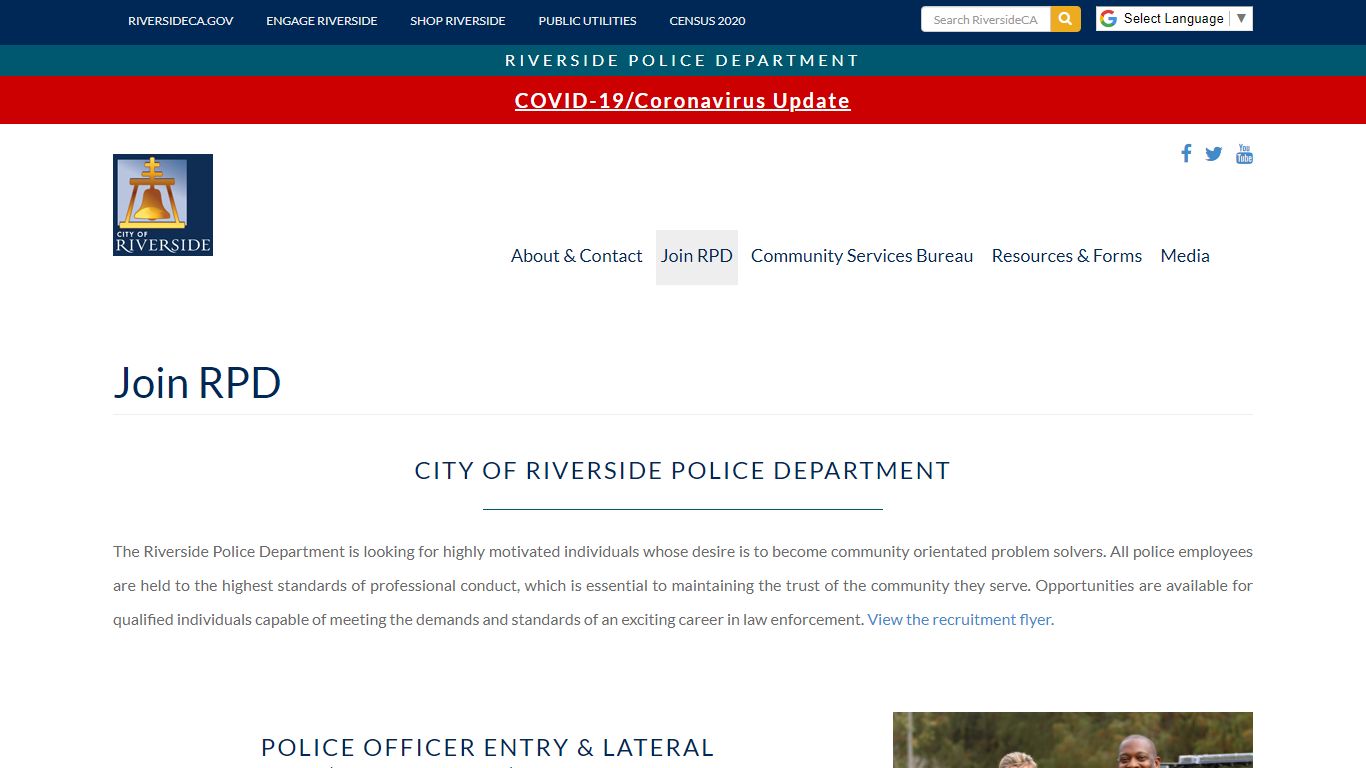 Join RPD | Riverside Police Department